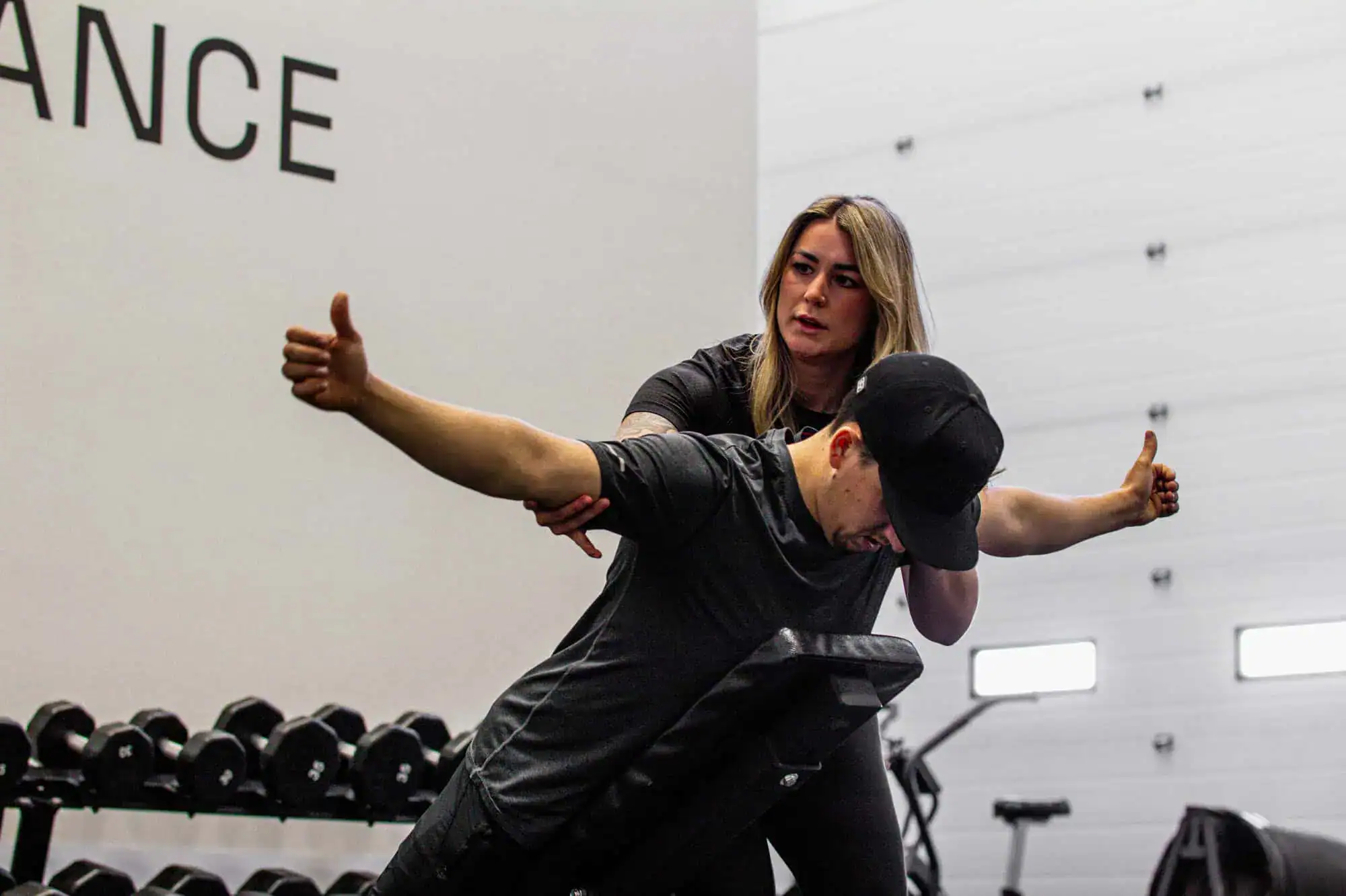 Performance reconditioning session focused on shoulder stability and controlled movement